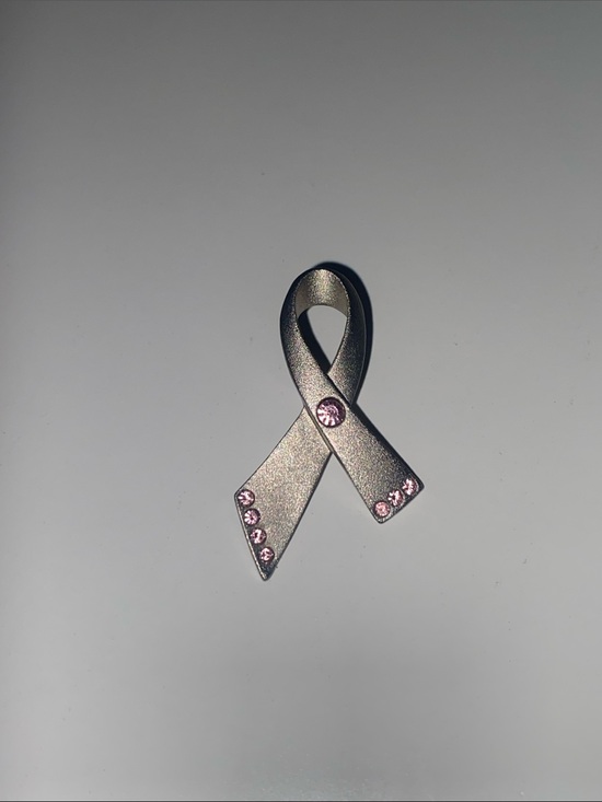 Avon Jewelry - Pink Ribbon Awareness Brooch with Pink Crystal Accents